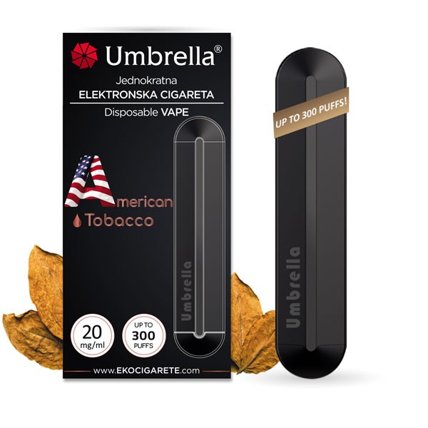 Elektronske cigarete Jednokratne Umbrella Jednokratna e-cigareta American Tobacco 20mg
