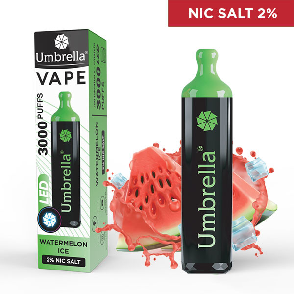 Puffs Vape 3000 PUFFS LED Umbrella VAPE 3000 PUFFS LED Watermelon Ice 2%