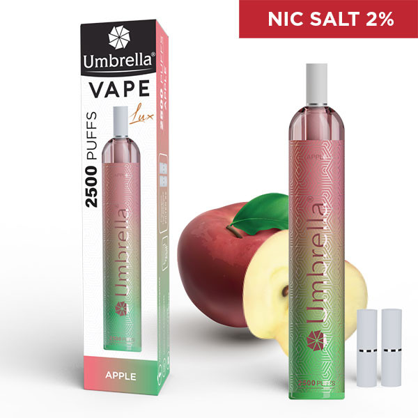 Jednokratne Vape 2500 PUFFS LUX Umbrella VAPE 2500 puffs LUX Apple 2%