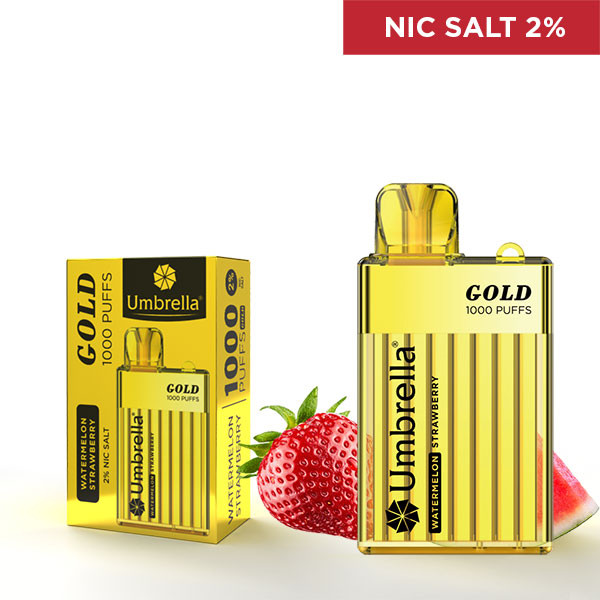 Puffs Vape 1000 PUFFS Gold Umbrella VAPE 1000 PUFFS Gold Watermelon Strawberry 2%