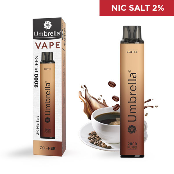 Jednokratne Vape 2000 PUFFS Umbrella VAPE 2000 puffs Coffee 2%