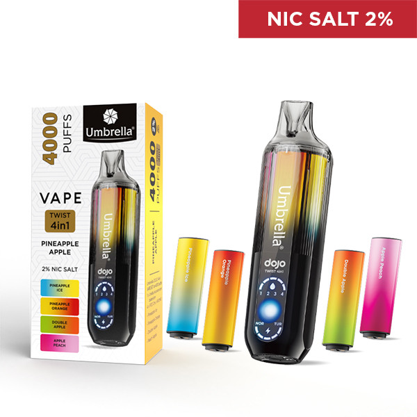 TWIST VAPE Umbrella Twist 4in1 4000 PUFFS  Umbrella VAPE TWIST 4in1 4000 PUFFS Pineapple Apple 2%