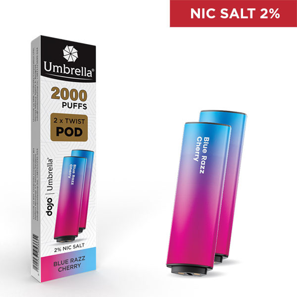 TWIST VAPE Umbrella 2 x Twist  POD 2000 puffs Umbrella Umbrella TWIST POD 2 kom - BLUE RAZZ CHERRY 20mg