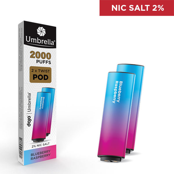 TWIST VAPE Umbrella 2 x Twist  POD 2000 puffs Umbrella  Umbrella TWIST POD 2 kom - BLUEBERRY RASPBERRY 20mg