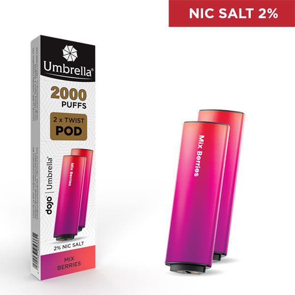 TWIST VAPE Umbrella 2 x Twist  POD 2000 puffs Umbrella Umbrella TWIST POD 2 kom - MIX BERRIES 20mg