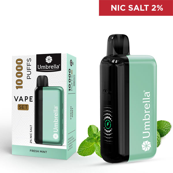 Puffs Vape 10000 PUFFS SET Umbrella VAPE 10000 PUFFS SET Fresh Mint 2%