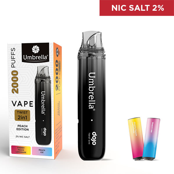 TWIST VAPE Umbrella Twist 2in1 2000 PUFFS  Umbrella VAPE TWIST 2in1 2000 PUFFS Peach Edition 2%