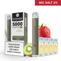  E-cigarete  VAPE 5000 PUFFS SET Strawberry Kiwi 2%