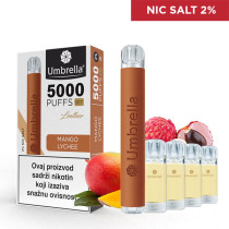 Elektronske cigarete Vape 5000 PUFFS - SET  VAPE 5000 PUFFS SET Mango Lychee 2%