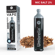  E-cigarete  VAPE 3000 PUFFS LED American Tobacco 2%