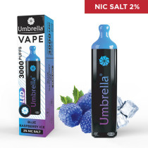  E-cigarete  VAPE 3000 PUFFS LED Blue Raspberry Ice 2%