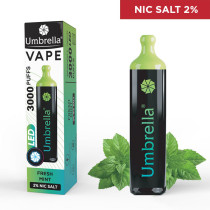  E-cigarete  VAPE 3000 PUFFS LED Fresh Mint 2%