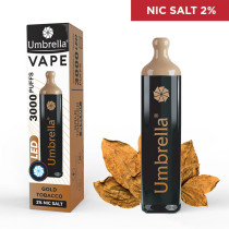  E-cigarete  VAPE 3000 PUFFS LED Gold Tobacco 2%