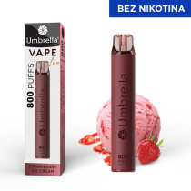  E-cigarete  VAPE 800 PUFFS Leather Strawberry Ice Cream 0%