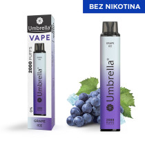  E-cigarete  VAPE 2000 puffs Grape Ice 0%