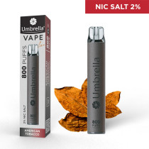  E-cigarete  VAPE 800 PUFFS Leather American Tobacco 2%