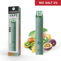  E-cigarete  VAPE 800 PUFFS Leather Passion Fruit Kiwi Guava 2%