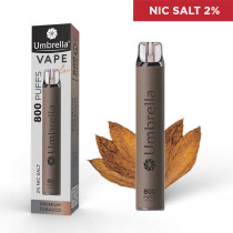 E-cigarete  VAPE 800 PUFFS Leather Premium Tobacco 2%